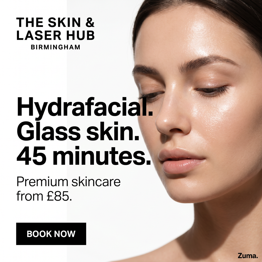 The Skin & Laser Hub Birmingham Hydrafacial ad creative